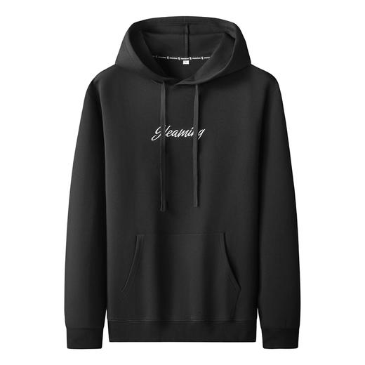 【新款DK】大依优型大码男装印花连帽卫衣长袖T恤加肥加大胖子上衣男士打底T恤休闲帽衫 商品图5