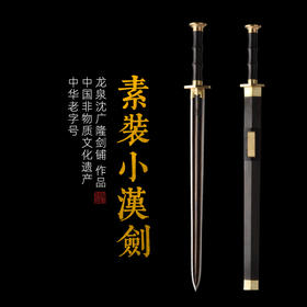 素装小汉剑 双槽短汉剑沈广隆剑铺镇宅宝剑龙泉沈广隆剑传统剑 sgl-6016未开刃