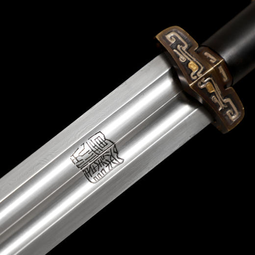 大成汉剑 汉唐宝剑  花纹钢 龙泉沈广隆宝剑 手工一体剑  未开刃 商品图3