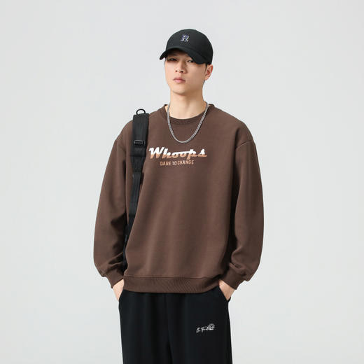 【Q】【新款DQ】大依优型大码圆领卫衣男宽松休闲上衣胖子加肥加大男士潮流 商品图6