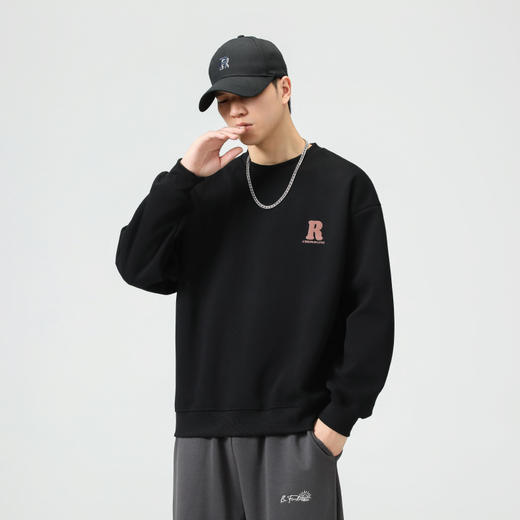 【新款DQ】大依优型大码圆领卫衣男宽松休闲上衣胖子加肥加大男士潮流 商品图6