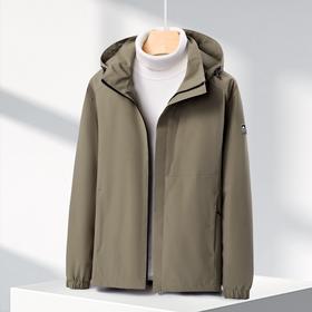 【新款DK】大依优型大码男装连帽夹克加肥加大休闲夹克胖子外套上衣