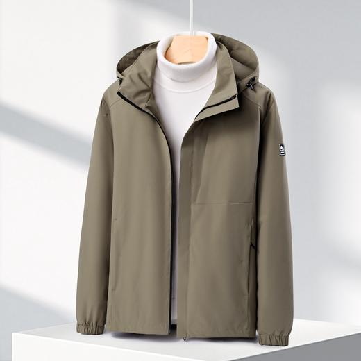 【新款DK】大依优型大码男装连帽夹克加肥加大休闲夹克胖子外套上衣 商品图0