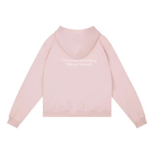 WassupHouse宽松短宽印花插袋连帽卫衣 商品图13