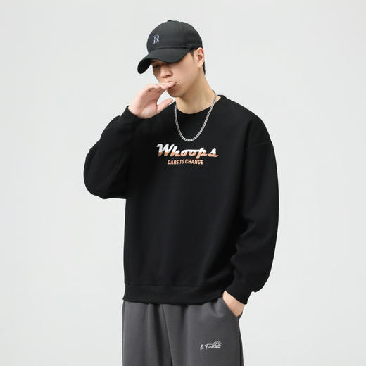 【Q】【新款DQ】大依优型大码圆领卫衣男宽松休闲上衣胖子加肥加大男士潮流 商品图0