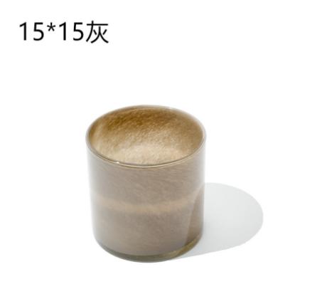 北欧简约渐变竖纹直筒蜡杯餐桌客厅软装家居水培郁金香玻璃杯花瓶 商品图13