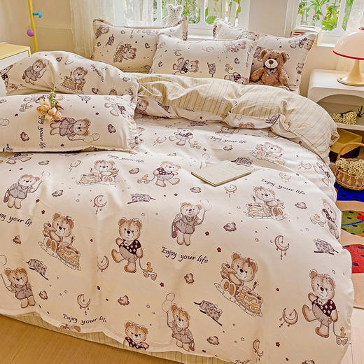 12种花色可选  【zara home风同款怦然心动轻磨毛四件套】 商品图5