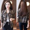 HT1000835129 长袖格子衬衫外套女春秋2024年早春新款短款衬衣显瘦韩版女士上衣 商品缩略图1