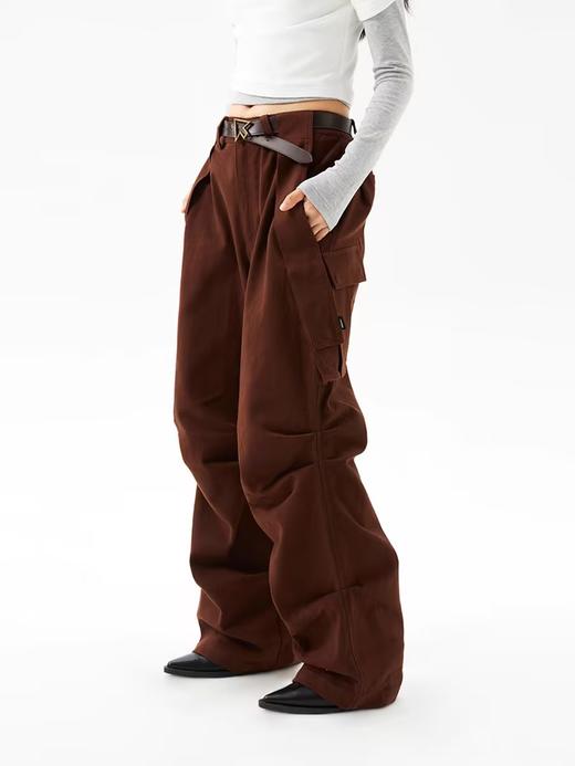 FMACM/CK2451/延伸立体口袋打褶堆叠宽松阔腿工装裤 商品图1