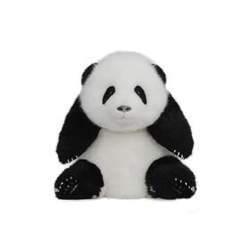 熊猫工厂 仿真熊猫玩偶 5月龄 和花 花花公仔仿真熊猫玩偶送女友情人节礼物可爱儿童毛绒玩具长35*宽35*高38