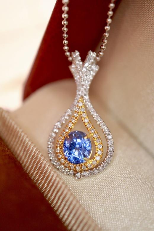 1.3ct 蓝宝石吊坠 商品图4
