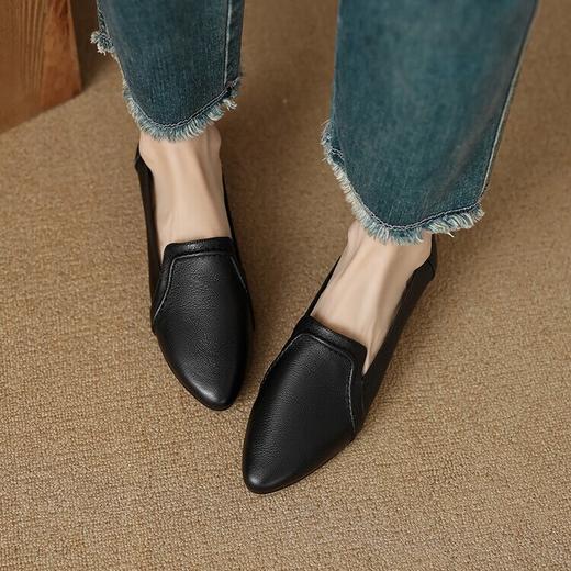 【预售5天】法式复古羊皮奶奶鞋，时尚里外全皮女单鞋SY&G1346 商品图4