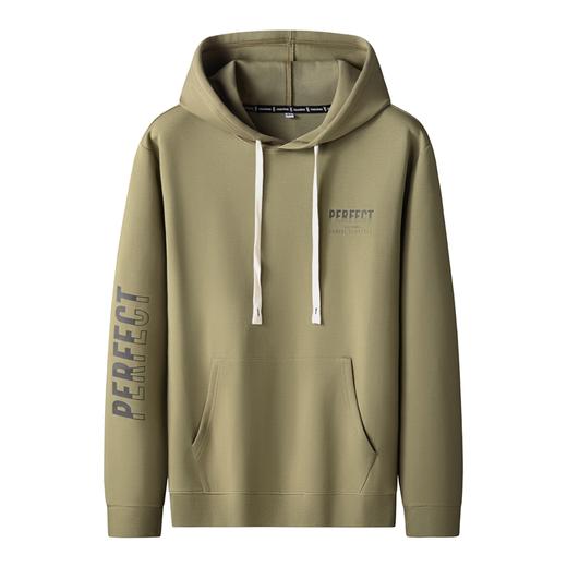 【新款DK】大依优型大码男装印花连帽卫衣长袖T恤加肥加大胖子上衣男士打底T恤休闲帽衫 商品图5