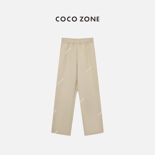 COCO ZONE 松紧腰纯色宽松显瘦休闲百搭直筒阔腿裤24C10019 商品图2