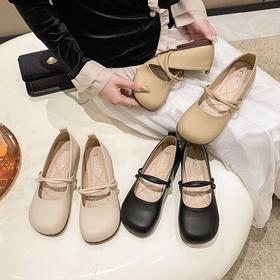 【温柔晚晚风❗️软底玛丽珍单鞋】脚感舒适，柔软轻盈，显瘦显高，女新款复古浅口百搭懒人豆豆鞋凉拖鞋