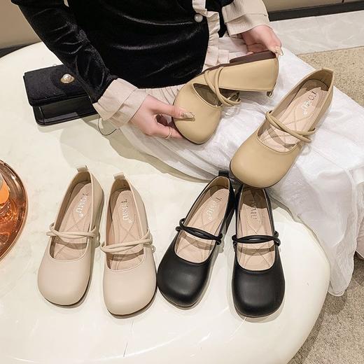 【温柔晚晚风❗️软底玛丽珍单鞋】脚感舒适，柔软轻盈，显瘦显高，女新款复古浅口百搭懒人豆豆鞋凉拖鞋 商品图0