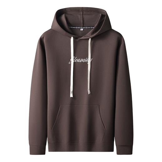 【新款DK】大依优型大码男装印花连帽卫衣长袖T恤加肥加大胖子上衣男士打底T恤休闲帽衫 商品图0