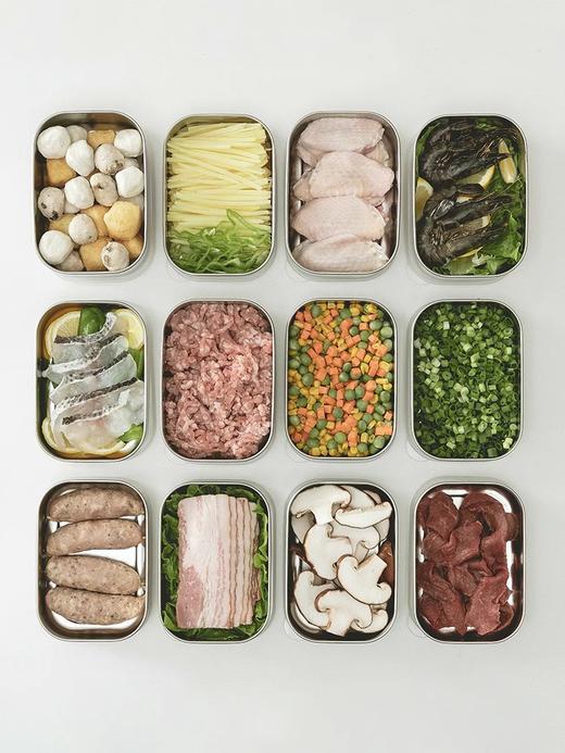 日本进口下村备菜盒304不锈钢保鲜盒2个装 商品图1