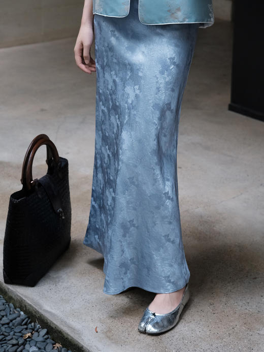 盛唐婧 |桑蕾中式国风丝毛半身裙 商品图0