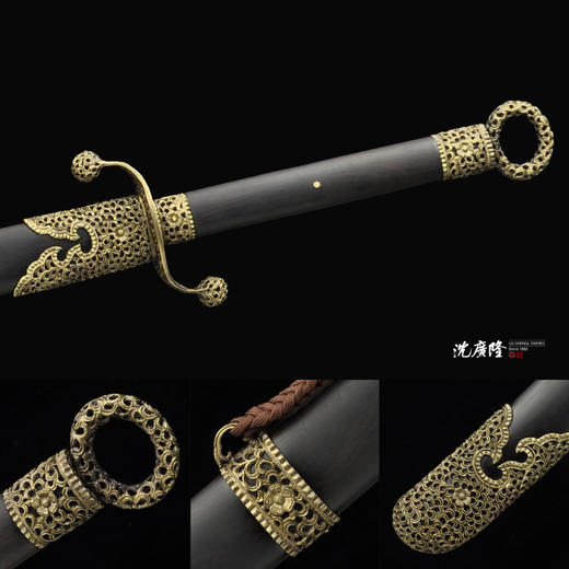 精雕乾坤太极刀 标准武术太极刀单刀 沈广隆剑铺 龙泉太极刀 sgl-9011未开刃 商品图2