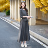 温柔风一整套搭配韩系休闲，别致减龄半身裙两件套HR-YRX9138 商品缩略图0