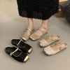 【新款❗️亮片布灵气质凉鞋】柔软舒适，时尚百搭，走出仙女范❗️平底包头玛丽珍凉拖鞋女配裙子软底半拖鞋 商品缩略图1