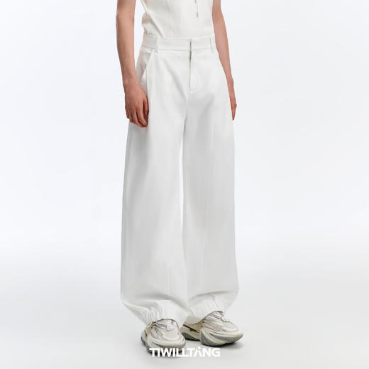 TIWILLTANG启世录“境炙唤启”双褶阔腿休闲裤 商品图1