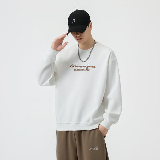 【Q】【新款DQ】大依优型大码圆领卫衣男宽松休闲上衣胖子加肥加大男士潮流 商品图4