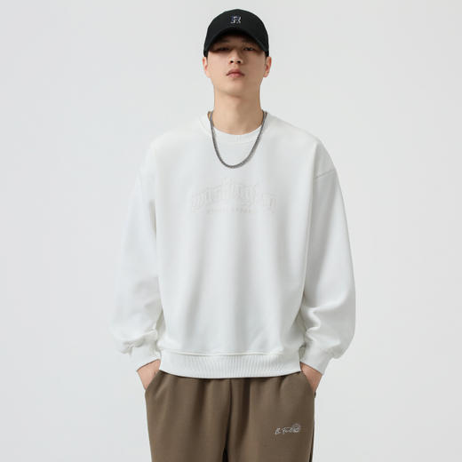 【Q】【新款DQ】大依优型大码圆领卫衣男宽松休闲上衣胖子加肥加大男士潮流 商品图1