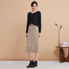 EITIE爱特爱气质优雅通勤百搭时尚高腰包臀a字针织半身裙24春新款A2401303 商品缩略图1