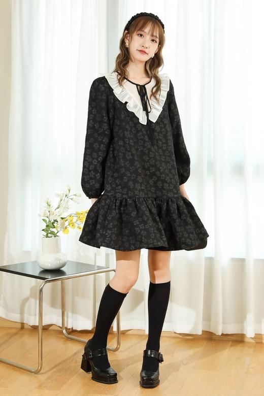 Stay2Weeks 设计感提花荷叶边连衣裙 13537 商品图3