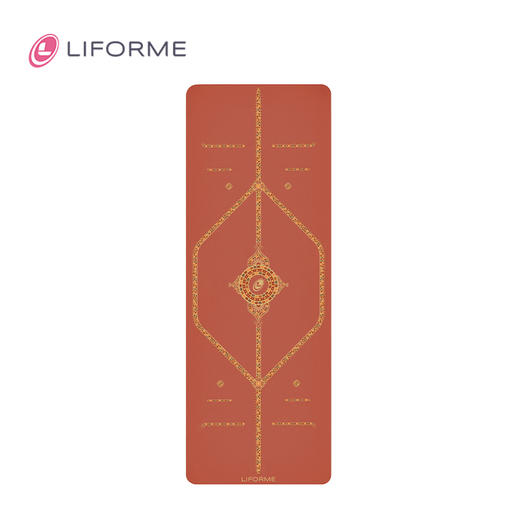 LIFORME瑜伽垫｜魅之赤陶 Tantalizing Terracotta 天然橡胶吸汗防滑体位线 商品图5