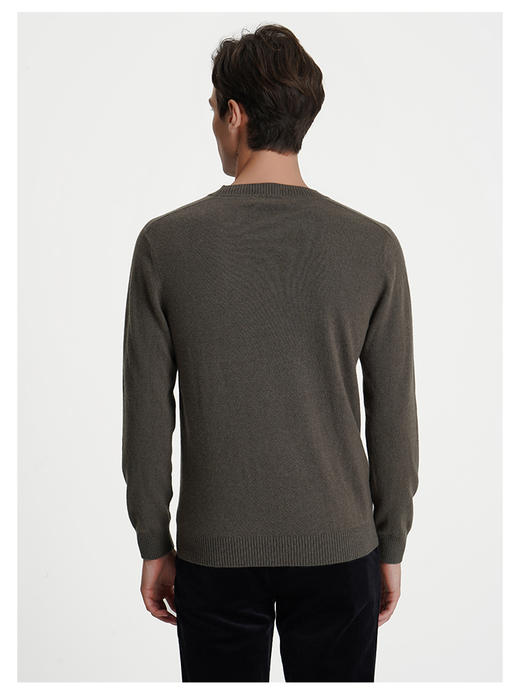 callisto“绒”系列绿色100%山羊绒长袖毛衣 商品图4