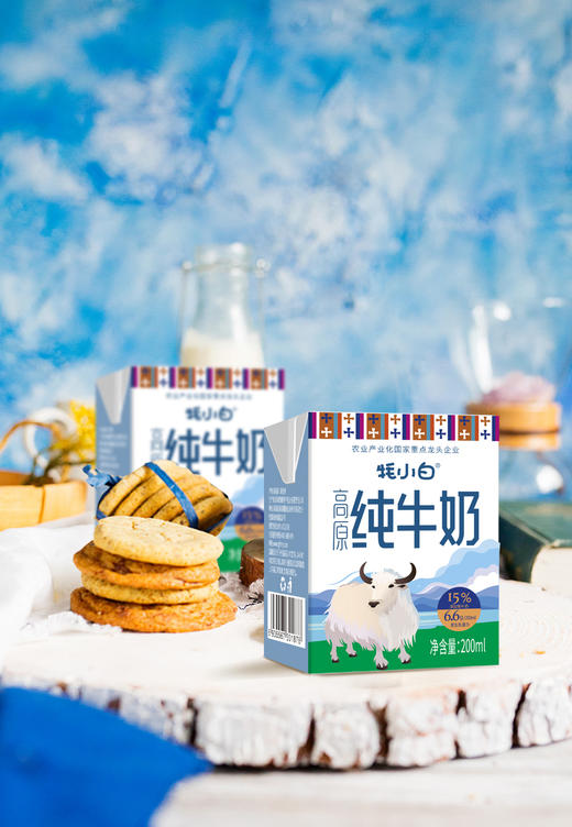 牦小白高原纯牛奶（含15%牦牛奶）200ml*10(原价64元/箱) 商品图0