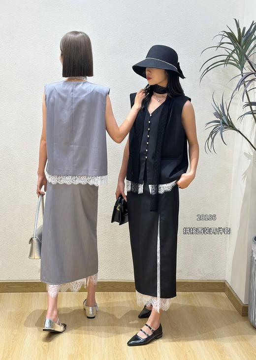 74Q20186#拼接西装两件套 商品图1