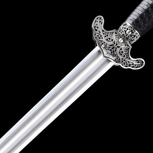 双龙御剑 手工花纹钢宝剑 清式宝剑 龙泉沈广隆宝剑  未开刃 商品图3