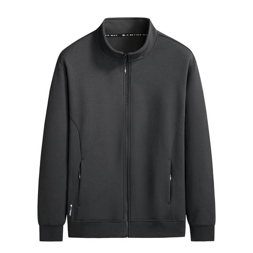 【新款DK】大依优型大码男装立领夹克加肥加大休闲夹克胖子宽松弹力运动外套上衣 商品图3