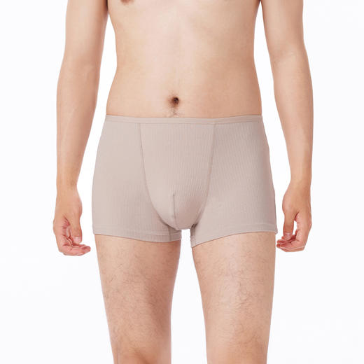 都市丽人都市锋尚内裤简约基础平角裤50S人棉罗纹抽针男士内裤FKTCE6 商品图1