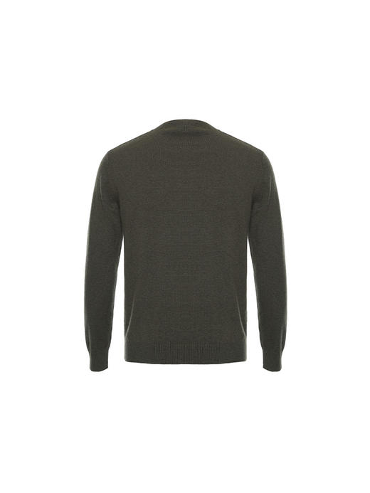 callisto“绒”系列绿色100%山羊绒长袖毛衣 商品图1