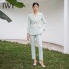 IWY/浅绿色高端通勤干练职业西服套装女艺考主持人面试装通勤干练C11385+P11385 商品缩略图0