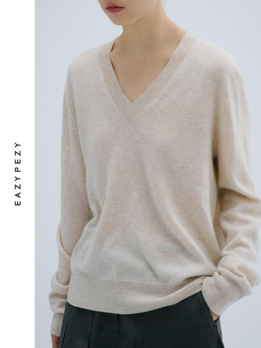 24AW 吉赛尔经典V领羊绒衫 商品图0