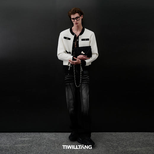 TIWILLTANG启世录“珠秩域澈”小香风圆领开衫 商品图2