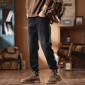 【新款DQ】大依优型大码小脚牛仔裤长裤男舒适休闲简约百搭加肥加大男装潮款