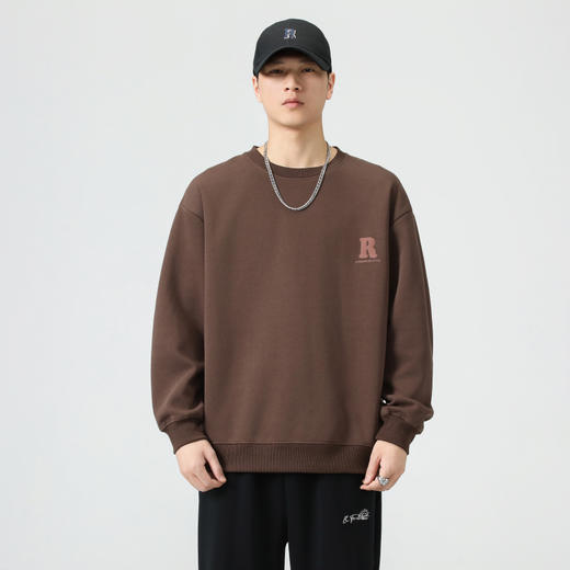 【新款DQ】大依优型大码圆领卫衣男宽松休闲上衣胖子加肥加大男士潮流 商品图1