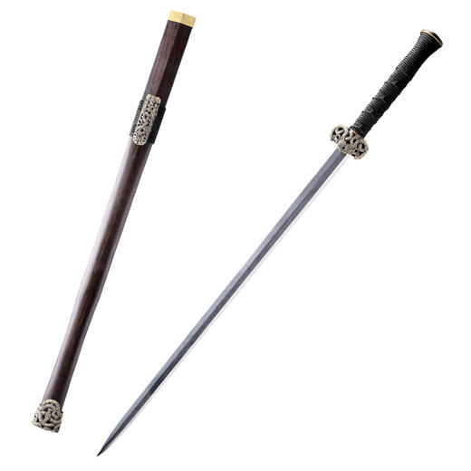 櫑具剑  汉唐宝剑  花纹钢 龙泉沈广隆宝剑  传统宝剑  未开刃 商品图7