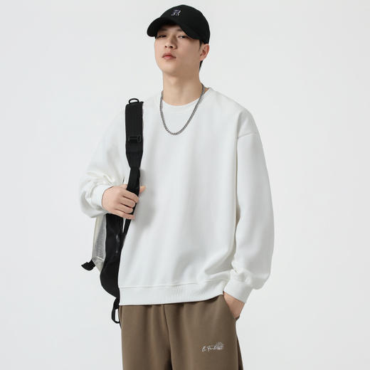 【新款DQ】大依优型大码圆领卫衣男宽松休闲上衣胖子加肥加大男士潮流 商品图6