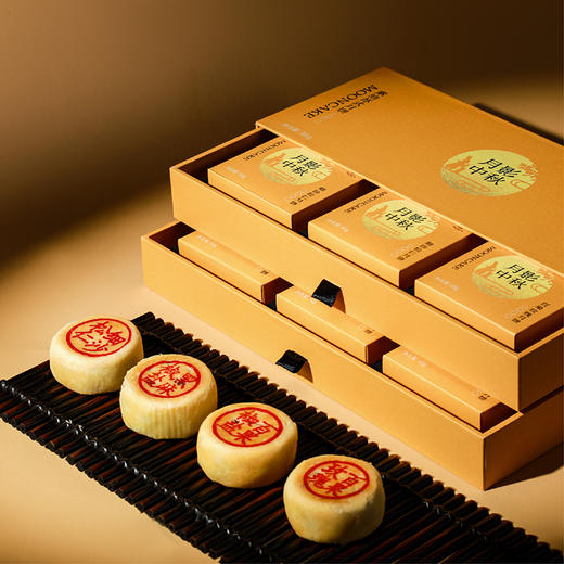 【美和居-国家非遗】苏式月饼礼盒月影中秋月饼酥皮印章低糖官方 商品图2