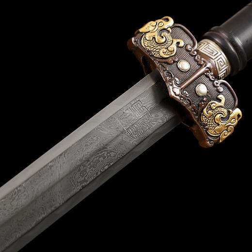 飞跃汉剑 汉唐剑龙泉花纹钢宝剑沈广隆宝剑传统手工收藏剑 未开刃 商品图3