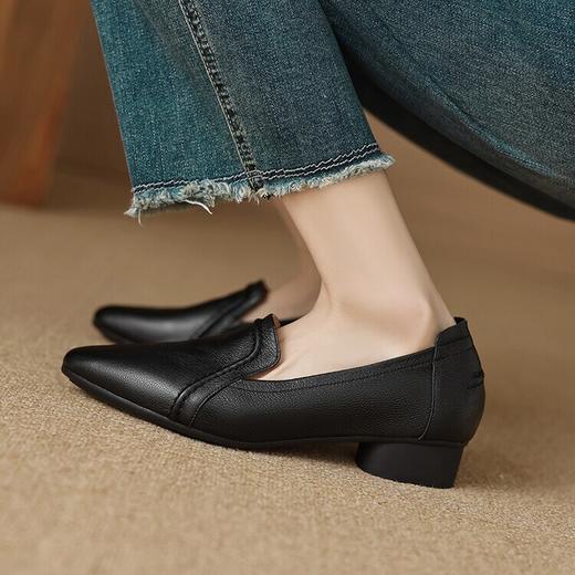 【预售5天】法式复古羊皮奶奶鞋，时尚里外全皮女单鞋SY&G1346 商品图3