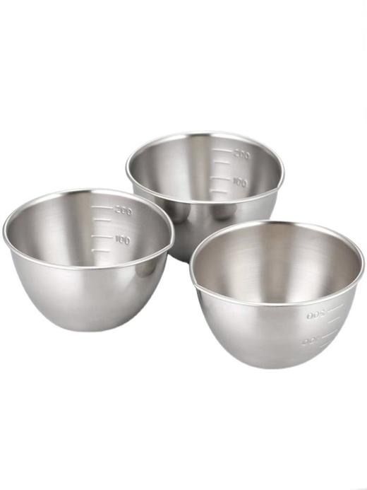 下村304不锈钢小套盆打蛋盆刻度烘焙料理盆（3件套） 商品图0